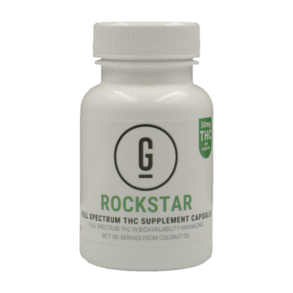 GRASS – THC Capsules – Rockstar – 50mg | BC Weed Edible Canada GRASS – THC Capsules – Rockstar – 50mg | BC Weed Edible Canada