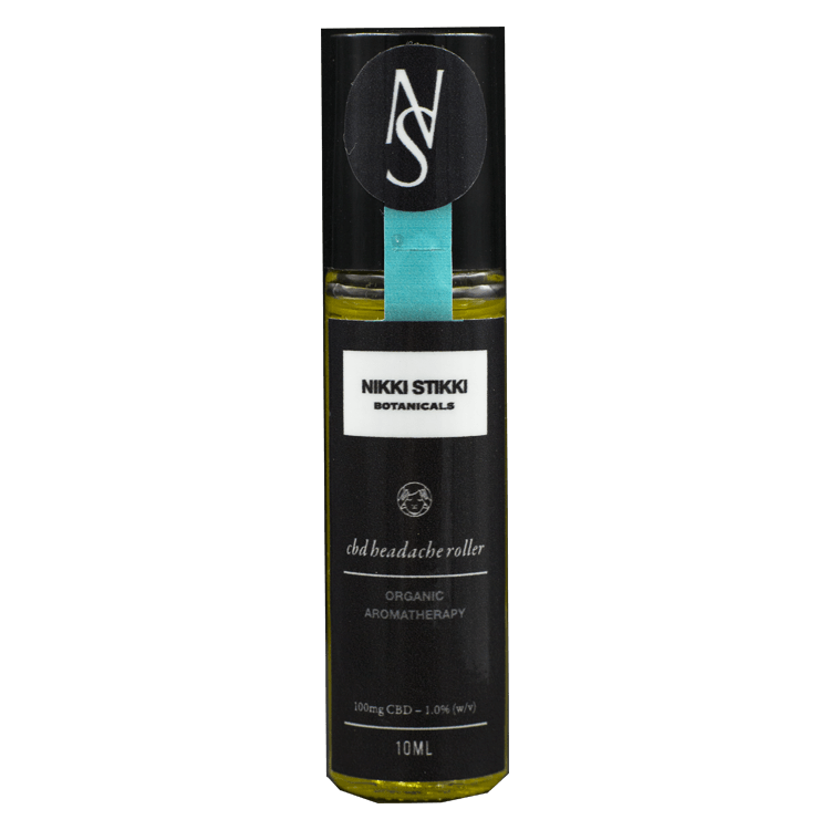 Nikki Stikki Botanicals – Organic Aromatherapy – CBD Headache Roller 100mg CBD | BC Weed Edible Canada Nikki Stikki Botanicals – Organic Aromatherapy – CBD Headache Roller 100mg CBD | BC Weed Edible Canada