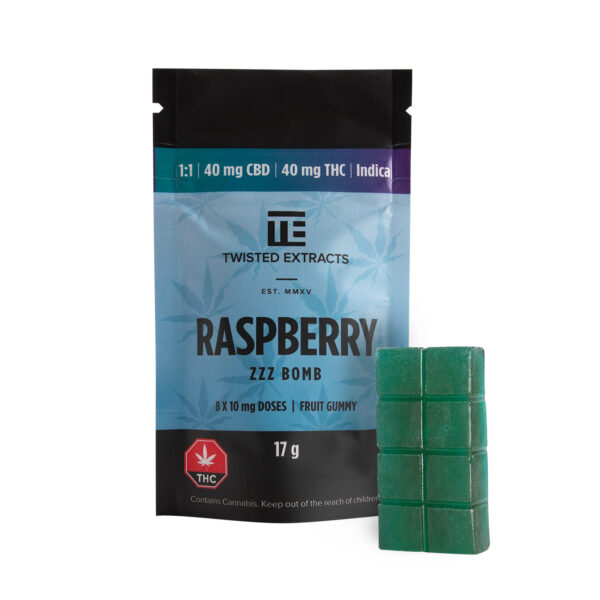 Twisted Extracts – Blue Raspberry 1:1 Zzz Bombs | BC Weed Edible Canada Twisted Extracts – Blue Raspberry 1:1 Zzz Bombs | BC Weed Edible Canada