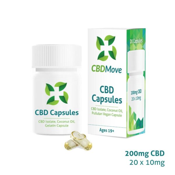 CBD Move – CBD Capsules – 200mg CBD | BC Weed Edible Canada CBD Move – CBD Capsules – 200mg CBD | BC Weed Edible Canada