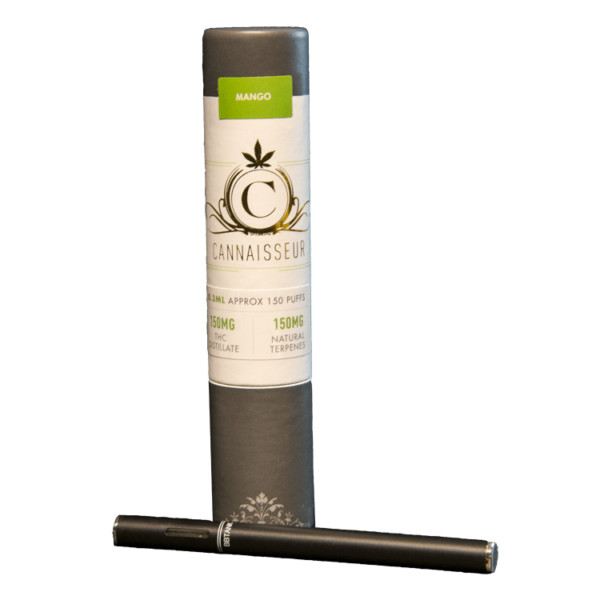Cannaisseur – Disposable THC Distillate Pen – Mango 0.3ml | BC Weed Edible Canada Cannaisseur – Disposable THC Distillate Pen – Mango 0.3ml | BC Weed Edible Canada