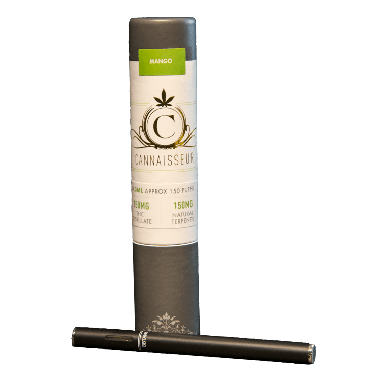 Cannaisseur – Disposable THC Distillate Pen – Mango 0.3ml | BC Weed Edible Canada Cannaisseur – Disposable THC Distillate Pen – Mango 0.3ml | BC Weed Edible Canada