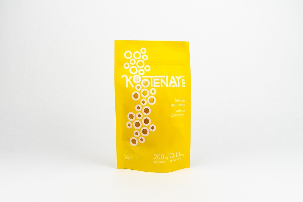 Kootenay Labs – Sativa Gummies – Lemon – 200mg THC | BC Weed Edible Canada Kootenay Labs – Sativa Gummies – Lemon – 200mg THC | BC Weed Edible Canada