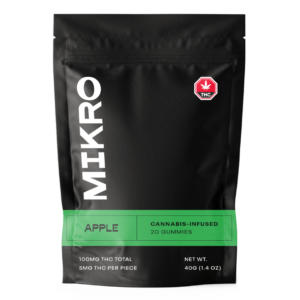 Mikro – THC Gummies – 100mg THC – Apple | BC Weed Edible Canada Mikro – THC Gummies – 100mg THC – Apple | BC Weed Edible Canada